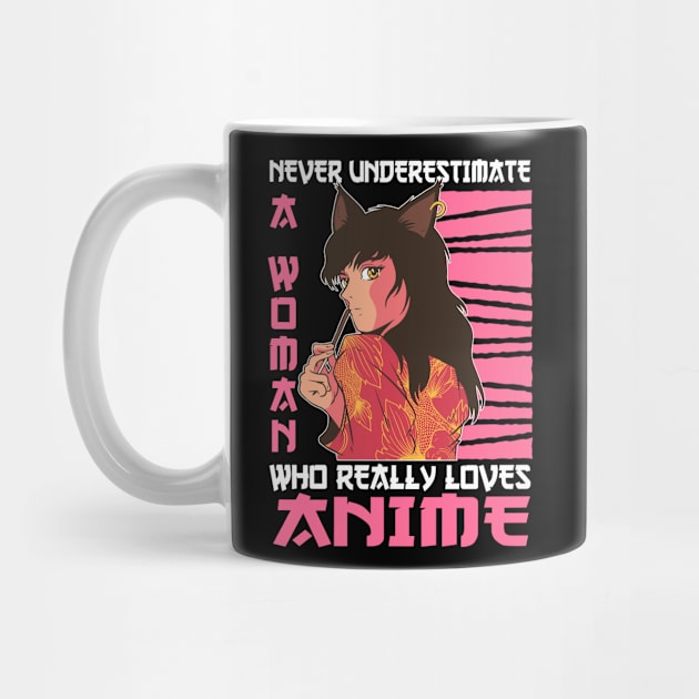 Woman Really Loves Anime Merch Anime Girl Otaku Gift Anime by TheTeeBee